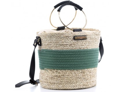 BOLSO REDONDO CON ASAS DE METAL VALERIA